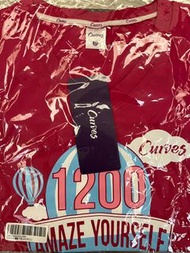 全新✨Curves 1200T 可爾茲 百T 運動T-shirt L 1200天 #25春天市集