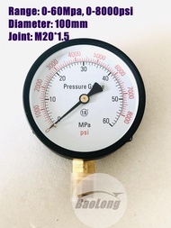 0-60Mpa เกจวัดความดันสำหรับ S60h หัวฉีดดีเซลเครื่องทดสอบหัวฉีด,0-8000Psi เครื่องวัดความดันเครื่องมือ