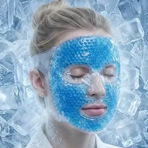 1PCS Ice Mask, Gel Bead Ice Bag Facial Mask, Facial Fatigue Relief, Cold and Hot Mask, Facial Mask C