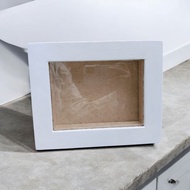 ! 3D white wooden frame, size 16x20 + shatterproof Acrylic glass