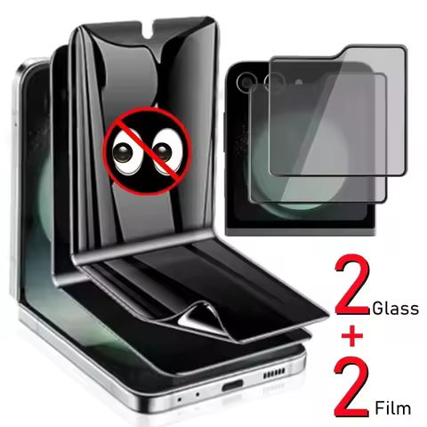 Flip 5 Anti Peep Soft Screen Protector Outer Glass Anti-Spy Privacy Protective Hydrogel Film for Sam