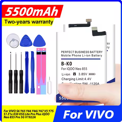 B-K0 B-H6 B-H3 B-K5 B-B2 New Battery For VIVO S6 Y65 Y66 Y66i Y67 V5 Z1x X30 X50 Y7S S1 Lite Pro Plu