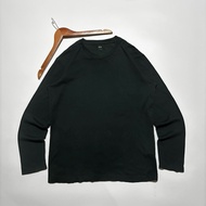 Uniqlo Long-Sleeved T-Shirt Army Green New Good Condition size (L 42/27)