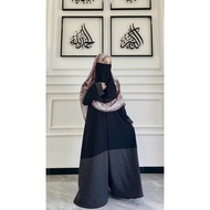 Abaya NAURA jetblack BONANZA mix govinda premium