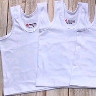 6pcs DM Plain white SANDO for Kid's, Teen's "100% SOFT COTTON, (Age 6m to 18 yrs above)