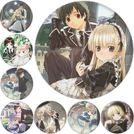GOSICK Series Badge Anime Peripheral Badge Tinplate Pendant Small Round Mirror Keychain Accessories 