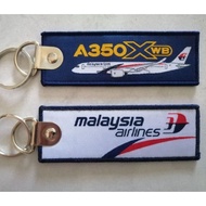 Keychain Woven Airbus A350 XWB Malaysia Air lines