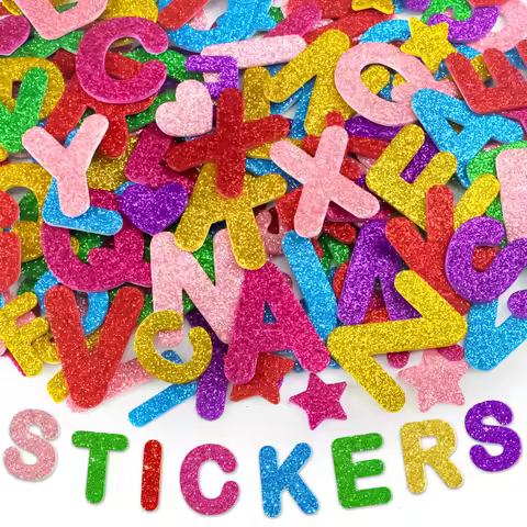 448 Pcs Letter Stickers 7Sheets Heart Star Foam Letter Sticker for DIY Crafts Classroom Supplies Sch