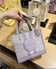 ‼️熱賣款 紫色 Coach dempsey 22 tote bag handbag crossbody 淺紫手袋