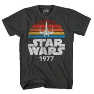 STAR WARS VINTAGE LOGO 1977 graphic crew T Shirt mens