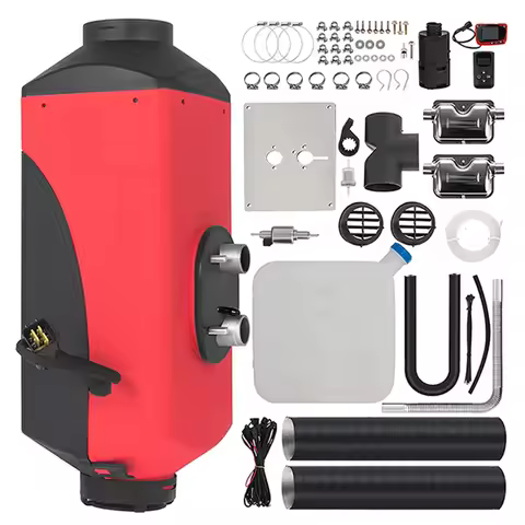 8KW 12V Diesel Air Heater with Remote Control 10L Fuel Tank Set for Boat RV Bus Car Electric Kit Var