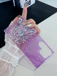 Glitter วางเคสโทรศัพท์ TPU/ปกอ่อนเข้ากันได้กับ Galaxy S24/S24U/S24 +/A54 A53 A52 A34 a21S A14 A13 A1