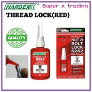HARDEX THREAD LOCK NUT & BOLT LOCK 6262 HIGH STRENGTH RED/Thread Locker