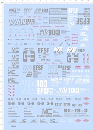 Gundam Model Pg 1:60 RX-78-3 GANSO Gundam (G-3 Color Matching). Special Water Sticker [75557]]