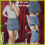 ♨ ∜ ❁ Size 31 & 32 Mini-Midi Denim Skirts
