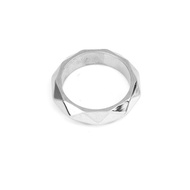 Men's Fashion Rings Polygon Silver