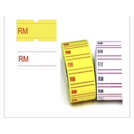 RM / Harga / Price Label Tag Sticker RM 1Y Sticker Harga Labeller Machine MX5