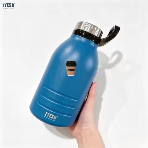 Tyeso 1900ML Vacuum Flasks 304 Stainless Steel Insulated Flask Sports Convenient Buckle Hiking Large