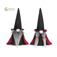 2PCS Halloween Gnome Plush Faceless Doll Handmade Swedish Gnome Decoration Tomte Doll Halloween Deco