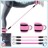 AMBER Ankle Cuffs, Double D-Ring Safety Abductors Cable Ankle Straps, Workout Accessories Strength T