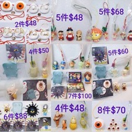 全新及二手Putitto:👹鬼太郎👹、眼珠老爹、星君鼠、牆壁怪...杯緣子.吊飾.風扇仔.扭蛋匙扣.不倒翁系列，圖1有價$，每格不散出，不議價，多要全要優先，大量.Figure.食玩.毛公仔，歡迎查詢