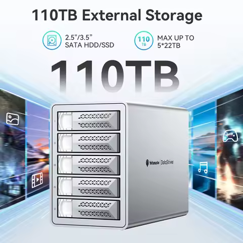 【BR/US/DE Warehouse!】Yottamaster 150W Power 2/4/5Bay RAID USB3.0 2.5/3.5" 5Gbps SATA SSD HDD Docking
