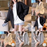 Women's Printed Casual Loose Zip-Up Hoodie