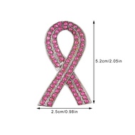 Breast Cancer Brooch Crystal Embellished Pink Ribbon Brooch Breast Cancer Pin Pink Ribbon Design Awa