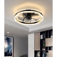 ST-🚢Direct Ceiling Fan Bedroom Dining Room Ceiling Fans Low Floor Mute Variable Frequency Simple Living Room Fan KH9Z