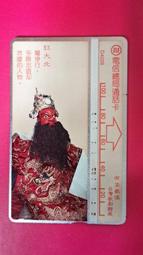電信總局通話卡編號：D4028   台灣戲劇館藏"布袋戲偶--紅大北"磁條式電話卡，已無剩餘金額，僅供收藏！