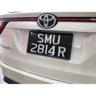 Car Plate Holder / Car Plate Frame (Carbon Fiber/Black) &amp; 3D Chrome Aluminium LTA Approved Car Plate