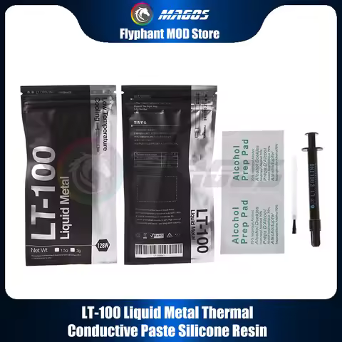LT-100 128W/m-k Liquid Metal Thermal Paste, Thermal Counpound High End Players MOD Conductive Heat D