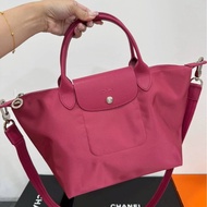 LONGCHAMP 尼龍 紅 水餃包 斜背包 手提包 肩背包 側背包