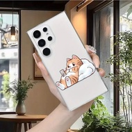 Transparent TPU Softcase Cat Motif AESTETIK For SAMSUNG A02/A03/A04/A05/A10/A11/A12/A14/A16/A20/A22/