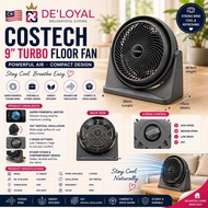 Costech 9" Turbo Floor Fan Model CT-9981FF with Adjustable 3 Speed Fan