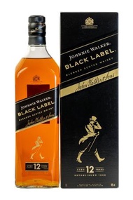 Johnnie Walker Black Label 12 Years Old Blended  Scotch Whisky 1L