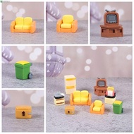 NEEDWAY Dollhouse Figurine TV Bread|TV Resin Crafts Mini Simulation Furniture Sofa, Trash Can Bread Maker Refrigerator Dollhouse Mini Furniture Ornaments Desktop Decoration