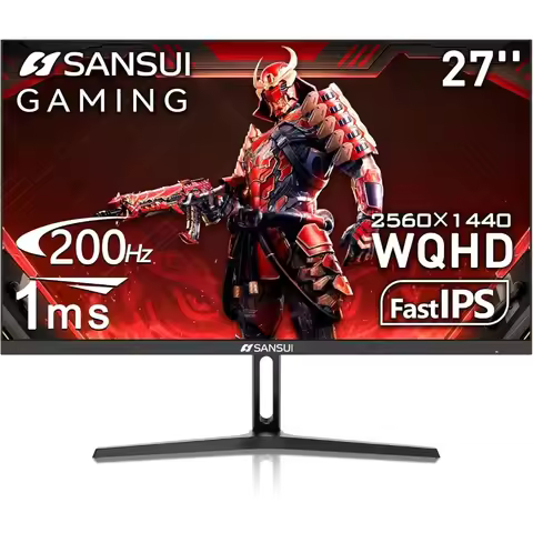 27 Inch WQHD 2560x1440 IPS Gaming Monitor 200Hz 1ms DP HDMI VESA Mount 120% sRGB HDR