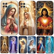 case For Samsung Galaxy M62 F62 4G Case Silicon Phone Back Cover Soft black tpu m625 Virgin Mary Jes