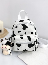 Mochila clásica ligera con patrón de vaca mini con bolso de escuela para graduados, adolescentes, estudiantes de primer año, estudiantes de segundo año, junior y senior en la universidad, universidad y escuela secundaria, perfecta para exteriores, viajes y regreso a la escuela