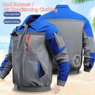 Summer Cooling Air Conditioning Clothing with Fan Jacket Refrigeration High Wind Overalls Jacket Wor