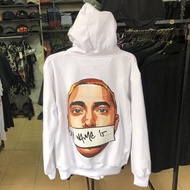 Eminem Hoodie Sweater White Casual Unisex Hoodie White Cotton Fleece Material | PULLOVER & ZIPPER | 