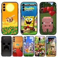 Mobile phone black case anime Minecraft (Z-2) for Samsung J4 J6 J8 Plus or Prime J2 J5 J7 Prime Core