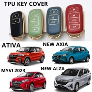 Perodua Car Key Cover Chrome Reflection TPU  ATIVA Key Case Key Fob Casing New ALZA ATIVA VELOZ MYVI