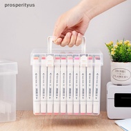 [Prs] 12/24/36/48/60/80 Grids Markers Storage Box Portable Watercolor Drawing Pen Case For Painting 
