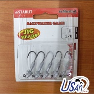STARLIT 5G/7G SALTWATER GAME JIG Heads/ MUSTAD SB HOOK