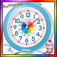 Seiko Clock Alarm Clock Educational Analog Blue KR887L SEIKO