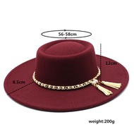 Wide Brim Fedora Hat New Accessories Flat Brim Hat Men's Fedora Hat Women's Fedora Hat Panama Hat So
