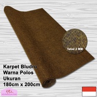 Karpet non woven lantai brudu bludru polos alas kasur duduk masjid mesjid mushola pameran panggung 180 cm x 200 cm - NMs