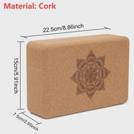 Cork Yoga Block Cork Yoga Bricks Eco-Friendly Natural Cork Block 9x6x3 Inch Non Slip Cork Block for 